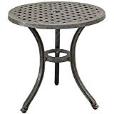 Elegant Cast Aluminum Round End Table Perfect for Your Patio Elegant Cast Aluminum Round End Table Perfect for Your Patio