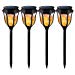 Kshioe Solar Path Light,Waterproof SMD 96 LEDs Torch Style Outdoor Dark Sensor On/Off Hexagonal Lanterns Dancing Flames Night Lighting for Garden Pathway Patio Deck Yard Driveway Decoration(4 Pack)