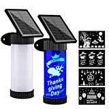 Qing Z Solar Lights Outdoor, Flame Light Waterproof Blue Led Flame Effect Light and 4 Pcs Stickers, Pack of 2 Review