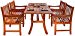 Malibu V189SET5 Eco-Friendly 5 Piece Wood Outdoor Dining Set