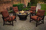 Oakland Living Moonlight Round Gas Firepit Table with Burner, Antique Bronze Oakland Living Moonlight Round Gas Firepit Table with Burner, Antique Bronze