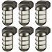 Paradise GL23877BK Solar Aluminum LED Post Cap Light for 4 x 4 Wood Posts (Black, 6 Pack)