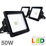 ETOPLIGHTING [3-Pack] 50W 120V Outdoor LED Flood Light Wall, Ground, Ceiling Mountable, Daylight White 6000K, 50,000 Life Hours, APL1505