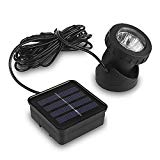 Cheap Solar LED Landscape Spotlight, LIYUDL Waterproof 6 LED Pond Light Underwater Light Adjustable Wall Light Security Lighting Dark Sensing Auto On/Off for Outdoor Garden Courtyard Lawn Fish Tank Pool