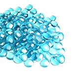 Mr. Fireglass 1/2″ Reflective Fire Glass Drops with Fireplace and Fire Pit, 10 lb, Caribbean Blue Review