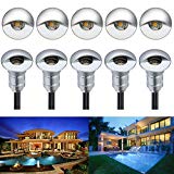 FVTLED 10pcs Low Voltage LED Step Lights Kit 1-1/25″ Half Moon Aluminum Outdoor Wood Deck Lighting Yard Garden Patio Stair LED Light Decoration Lamps, Warm White Review