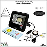 Cheap 30W LED Flood Light, Work Light, Wall Light, Osram LED, 110lm/W 3273lm, 4500K, Meanwell Power, IP66, UL, 5-Year Warranty, US Plug, Indoor, Outdoor, Garden,Lawn, Yard, Garage,Camp, Parking Lot Lighting