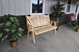 Classic Outdoor 5 Foot Fanback Garden Bench *Unfinished Pine* Amish Made USA Classic Outdoor 5 Foot Fanback Garden Bench *Unfinished Pine* Amish Made USA