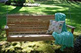 4 Feet Ft Made in the USA Cypress Lumber Roll Back Porch Swing with Rot-resistant Cypress Eternal Wood For Sale