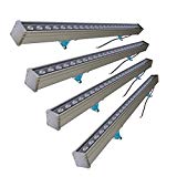 Langboss IP65 Waterproof Landscape Lighting 24W LED Wall Washer Light AC85-265V Input Building Floodlights 1 Meter Length Linear Lamp – Pack of 4 (RGB)