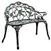 Giantex Patio Garden Bench Chair Style Porch Cast Aluminum Outdoor Rose Antique Green