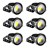 Cheap Landscape Lighting INNERWILL 5W LED Security Lights 12V 24V Garden Lights Outdoor, 5500K Daylight White Low Voltage Lights Landscape Lights Waterproof Spotlights for Garage,Wall,Fence,Garden（6 Pack）