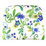 Large Patio Chair Cushion – Tessie Blue White Contemporary Garden Floral – Indoor Outdoor: Mildew Resistant, Fade Resistant – Reversible For Sale Large Patio Chair Cushion – Tessie Blue White Contemporary Garden Floral – Indoor Outdoor: Mildew Resistant, Fade Resistant – Reversible For Sale