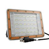 B2ocled – 50W Led Floodlights Garden Spot Lights Plug in Outdoor Fixture Waterproof Security Light Lamp(250W Equivalent),110V 6500K 5000lm IP65,US 3-Plug White Light Review