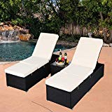 Cheap Do4U 3 Pcs Outdoor Chaise Lounge – Easy to Assemble – Thick & Comfy Cushion Wicker Lounge Chairs Include 1 Table 2 Chaise Lounge- Black Rattan Beige Cushion (Black-8003) Cheap Do4U 3 Pcs Outdoor Chaise Lounge – Easy to Assemble – Thick & Comfy Cushion Wicker Lounge Chairs Include 1 Table 2 Chaise Lounge- Black Rattan Beige Cushion (Black-8003)
