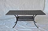 Nassau Outdoor Patio Rectangular Dining Table 42 X 72 Dark Bronze Cast Aluminum Nassau Outdoor Patio Rectangular Dining Table 42 X 72 Dark Bronze Cast Aluminum