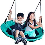 Jump Frog USA GIANT 40″ ORIGINAL SAUCER TREE SWING by, Holds 400 lbs, Quality Weather Resistant Fabric, Easy to Assemble with Step by Step Directions, Year Round Outdoor Fun, Pick Your Color (Green) Review