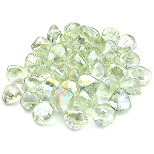 Onlyfire Reflective Fire Glass Diamonds for Natural or Propane Fire Pit, Fireplace, or Gas Log Sets, 10-Pound, 1/2-Inch, Crystal Ice Review