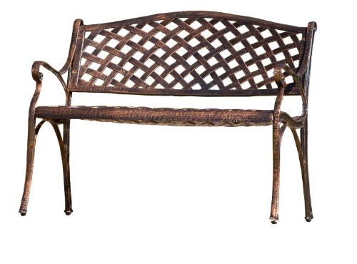 Best Selling Cozumel Cast Aluminum Bench, Antique Copper Finish Review