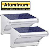 Cheap Licwshi 450 Lumens Solar Light 24 LED Waterproof Outdoor Aluminum Alloy Housing, Radar Motion Sensor Light for Step, Garden, Yard, Deck(2 Pack) [Energy Class A+++]