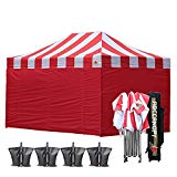 Cheap ABCCANOPY Carnival Red 10 X 15 Ez Pop up Canopy Tent Commercial Instant Gazebos with 6 Removable Red Sidewalls and Roller Bag and 4X Weight Bag Cheap ABCCANOPY Carnival Red 10 X 15 Ez Pop up Canopy Tent Commercial Instant Gazebos with 6 Removable Red Sidewalls and Roller Bag and 4X Weight Bag