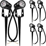 Astnait Landscape Lights 12v 24v 3w Low Voltage Waterproof Outdoor Spotlights For Garden Pathway Yard Patio(6 pack)