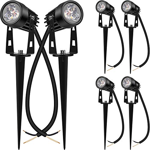 Astnait Landscape Lights 12v 24v 3w Low Voltage Waterproof Outdoor Spotlights For Garden Pathway Yard Patio(6 pack)