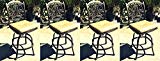 Patio Bar Stools Swivel Set of 4 Armless Elisabeth Cast Aluminum Outdoor Furniture For Sale Patio Bar Stools Swivel Set of 4 Armless Elisabeth Cast Aluminum Outdoor Furniture For Sale