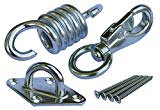 Hammock Chair Ultimate Hanging Kit – Stainless Steel 500 LB Capacity Hammock Spring, Swivel Hook, and Ceiling Hammock Mount (with 4 Stainless mounting Screws) For Sale