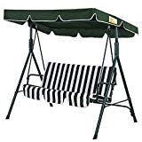 Palm Springs Garden 3 Seater Hammock Cushioned Swing Chair Outdoor Bench Seat