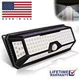 LECLSTAR 136QA Senaor Outdoor,New Upgraded 136 LED, IP65 Solar Garden, Waterproof Wireless Motion Sensor Light,1800LM Super Bright 4 Sides, Black