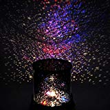 LED Night Light Star Baby Kids Sleep USB Projector Rotation Colorful Light Lamp Figurine Lights for Garden, Patio, Party, Yard, Outdoor/Indoor Decorations (Black) Review
