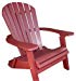 Phat Tommy Recycled Poly Resin Folding Deluxe Adirondack Chair – Durable and Patio Furniture, Dark Red