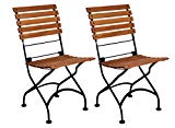 Cheap Mobel Designhaus French Café Bistro Folding Side Chair, Jet Black Frame, African Teak Wood Slats (Pack of 2) Cheap Mobel Designhaus French Café Bistro Folding Side Chair, Jet Black Frame, African Teak Wood Slats (Pack of 2)