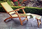 Multi Position Steamer Lounger Chair Grade-A Teak Wood – Furniture only #WHCHST For Sale