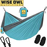 Wise Owl Outfitters Hammock for Camping Single & Double Hammocks Gear for The Outdoors Backpacking Survival or Travel – Portable Lightweight Parachute Nylon SO Lt Blue & Grey Review Wise Owl Outfitters Hammock for Camping Single & Double Hammocks Gear for The Outdoors Backpacking Survival or Travel – Portable Lightweight Parachute Nylon SO Lt Blue & Grey Review