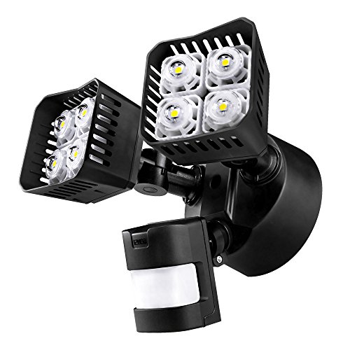 Upgraded SANSI LED Security Motion Sensor Outdoor Lights, 30W (250W Incandescent Equivalent) 3400lm, 5000K Daylight, Waterproof Floodlight, Black Review