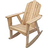 Stonegate Designs Wooden Adirondack Rocking Chair — Unfinished Stonegate Designs Wooden Adirondack Rocking Chair — Unfinished