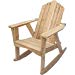 Stonegate Designs Wooden Adirondack Rocking Chair — Unfinished