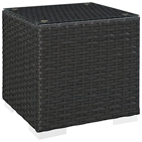 Modway EEI-1853-CHC Sojourn Wicker Rattan Outdoor Patio Coffee Table, Side, 0