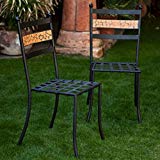Coral Coast Terra Cotta Mosaic Bistro Chairs – Set of 2