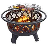Cheap Catalina Creations 29.5” Crossfire Fire Pit with Quick Removable Cooking Grill