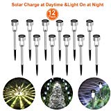 Solar Lights Outdoor Solar Driveway Lights 12Pack Stainless Steel LED Solar Pathway Lights Solar Lawn Light for Lawn Patio Yard Walkway Driveway Warm White Solar Lights Outdoor Solar Driveway Lights 12Pack Stainless Steel LED Solar Pathway Lights Solar Lawn Light for Lawn Patio Yard Walkway Driveway Warm White