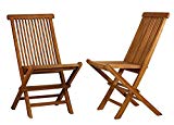 ALATEAK 2 Piece Wood Indoor Outdoor Patio Garden Yard Folding Seat Chair Set Review