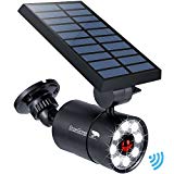Solar Motion Sensor Light Outdoor Aluminum,1400-Lumens 9Watts(110W Equivalent) LED Bright Spotlight, 2-Modes Wireless Solar Flood Security Lights for Garden Driveway Patio,Solar Powered Lights(Black)
