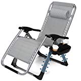 Zero Gravity Recliner Folding Lounge Chair Reclining Patio Chair Outdoor 350LBS Capacity with Cup Holder Zero Gravity Recliner Folding Lounge Chair Reclining Patio Chair Outdoor 350LBS Capacity with Cup Holder
