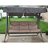 Garden Winds Flat Roof 3-Person Swing Replacement Canopy For Sale Garden Winds Flat Roof 3-Person Swing Replacement Canopy For Sale