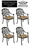Heritage Outdoor Living Elisabeth Cast Aluminum Dining Chair - Set of 4 - Antique Bronze Heritage Outdoor Living Elisabeth Cast Aluminum Dining Chair - Set of 4 - Antique Bronze