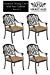 Heritage Outdoor Living Elisabeth Cast Aluminum Dining Chair - Set of 4 - Antique Bronze