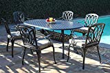 Florence Collection Cast Aluminum Outdoor Patio Furniture 7 Piece Oval Dining Set CBM1290 Florence Collection Cast Aluminum Outdoor Patio Furniture 7 Piece Oval Dining Set CBM1290